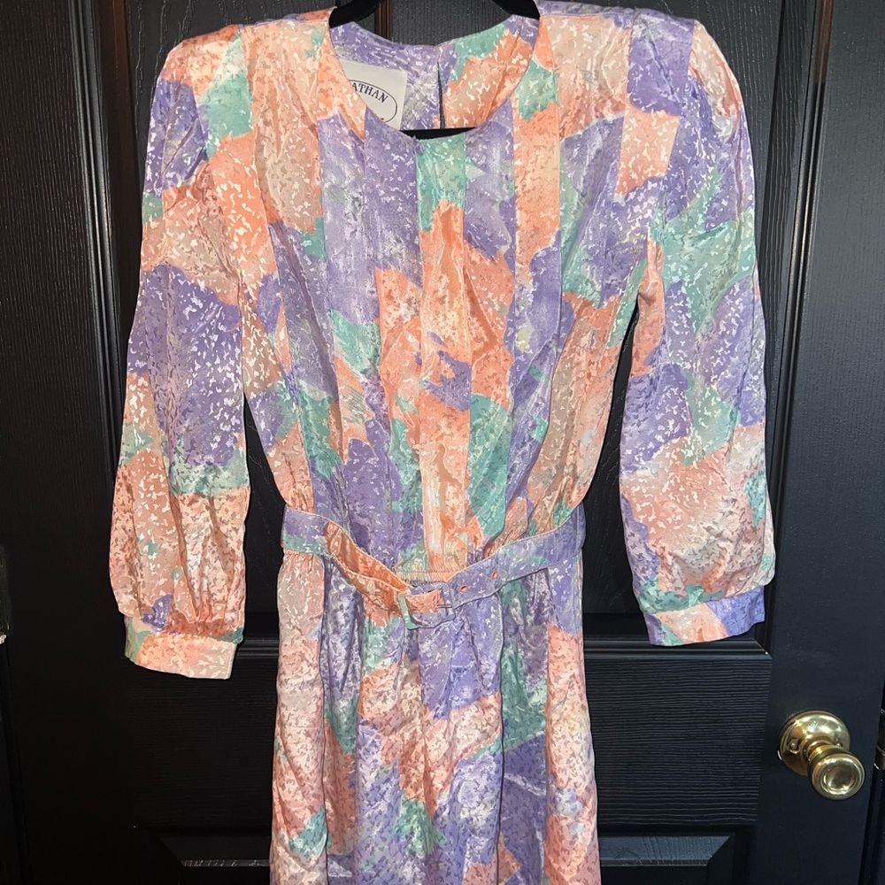 Jonathan Martin Pastel Patterned Dress